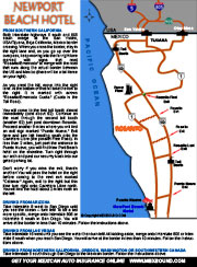 NewPort Beach Hotel Map and Driving Directions